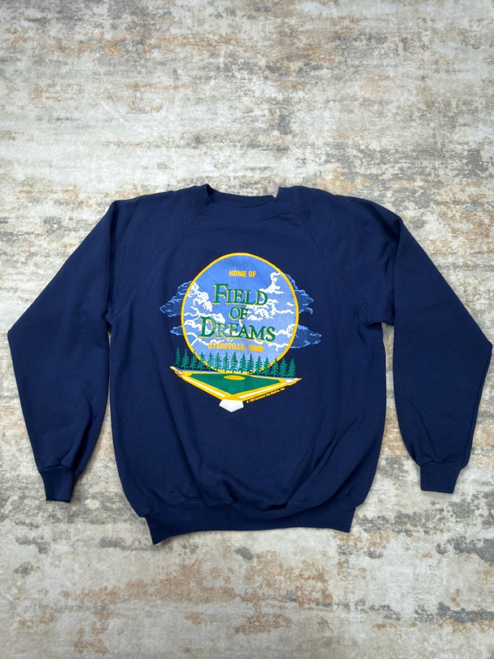 Vintage 1989 Field of Dreams Sweatshirt XL Dyersville Iowa Hanes Made in USA